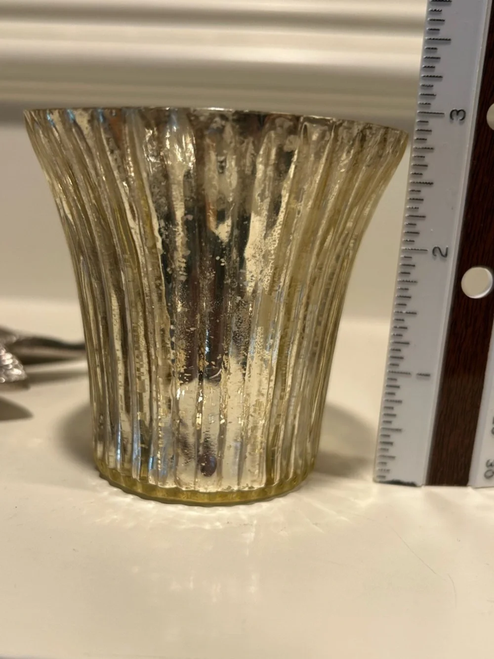 Pottery Barn Champagne Flower Mercury Cup Tealight Holder - Picture 11 of 11
